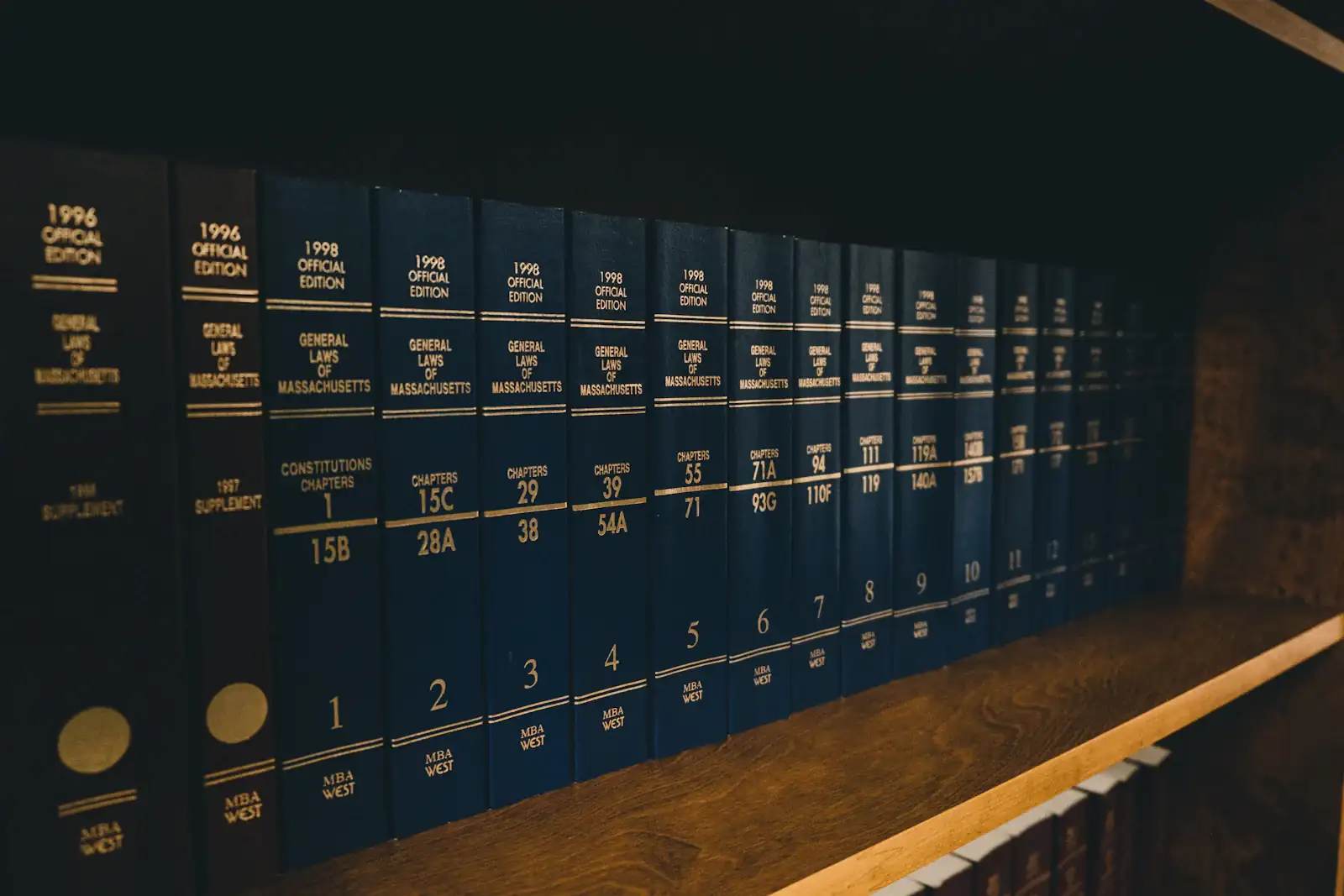 Rangées de codes juridiques reliés